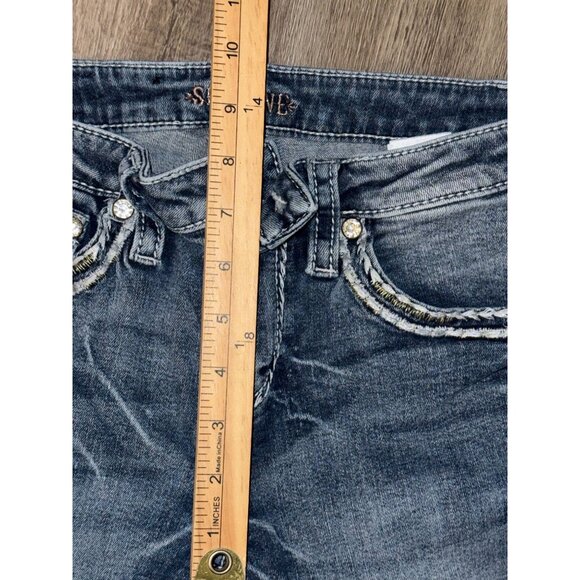 Shyanne Womens Bootcut Jeans 28W x 34L Distressed Denim 100% Cotton - Picture 10 of 10